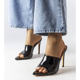 Sandalias de charol negras de Wasima negro 1 Sandalias de charol negras de Wasima negro 1
