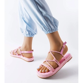Sandalias rosas trenzadas de Burwell. rosado 1