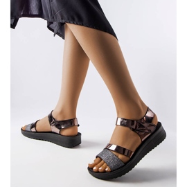 Inna Sandalias plateadas con cuña de Randi plata 1 Inna Sandalias plateadas con cuña de Randi plata 1