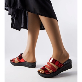 Pantuflas rojas brillantes de Loli rojo 1