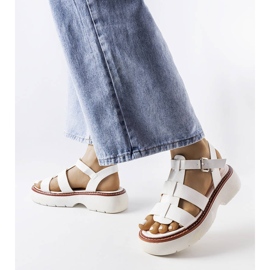Sandalias plataforma Lola blancas blanco 1
