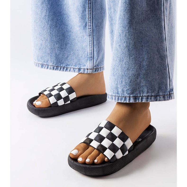 Zapatillas con plataforma en goma negras de Elin negro 1