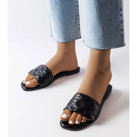 Sandalias planas negras de Amalie negro 1