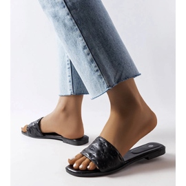 Sandalias planas negras de Amalie negro 2