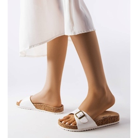 Chanclas de corcho blanco con hebillas de Lee Cooper LCW-22-35-1169L 2