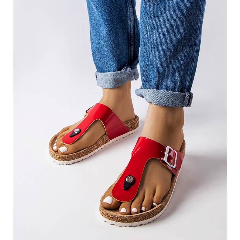 Chanclas rojas Lee Cooper LCW-22-35-1171L rojo 1