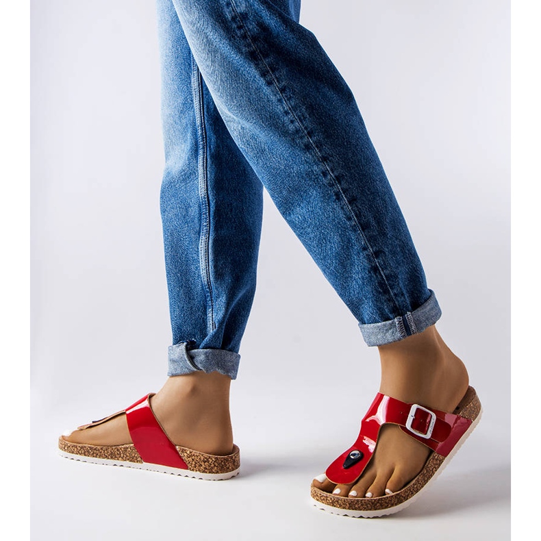 Chanclas rojas Lee Cooper LCW-22-35-1171L rojo 2