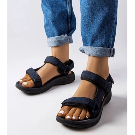 Lee Cooper LCW-23-34-1685L sandalias velcro negras azul 1