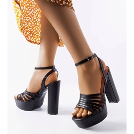 Chunky sandalias negras de Ariande negro 1