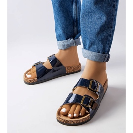 Chanclas de corcho azul con hebillas de Lee Cooper LCW-22-35-1157L 1