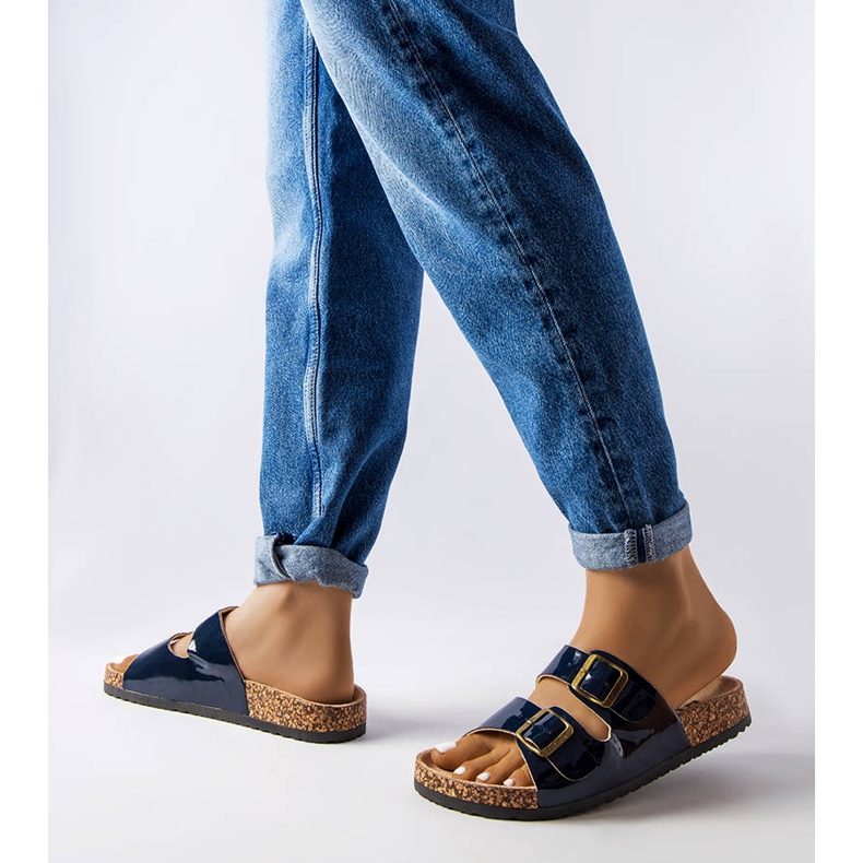 Chanclas de corcho azul con hebillas de Lee Cooper LCW-22-35-1157L 2