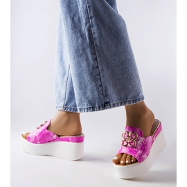 Sandalias cuña rosa Havanna 1