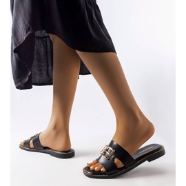 Chanclas Sabrine negras negro 2 Chanclas Sabrine negras negro 2