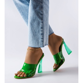 Chanclas verdes transparentes de Clichy 1