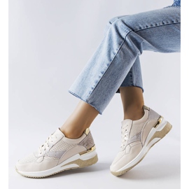 Goodin Zapatillas perforadas beige de Manfrin 1