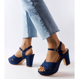 Sandalias de tacón azules de Nile. 1
