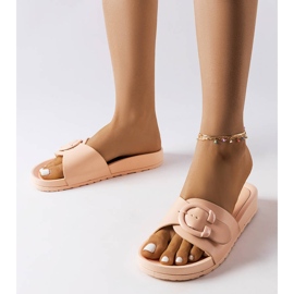 Inna Chanclas beige con hebilla de Généreux 1