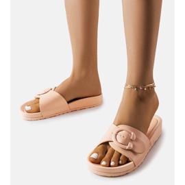 Inna Chanclas beige con hebilla de Généreux 3