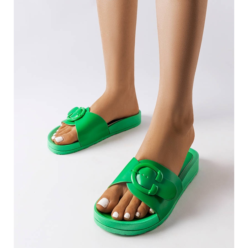 Inna Chanclas verdes con hebilla de Généreux 1