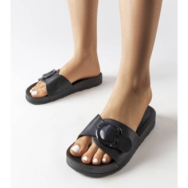 Chanclas negras con hebilla de Généreux negro 1