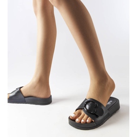 Chanclas negras con hebilla de Généreux negro 2