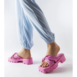 Inna Chanclas suela tractor rosa Dubé 2