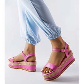 Sandalias rosas con cuña de Access 1