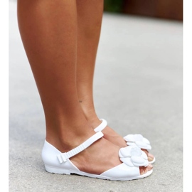 Bailarinas blancas con flor blanco 2