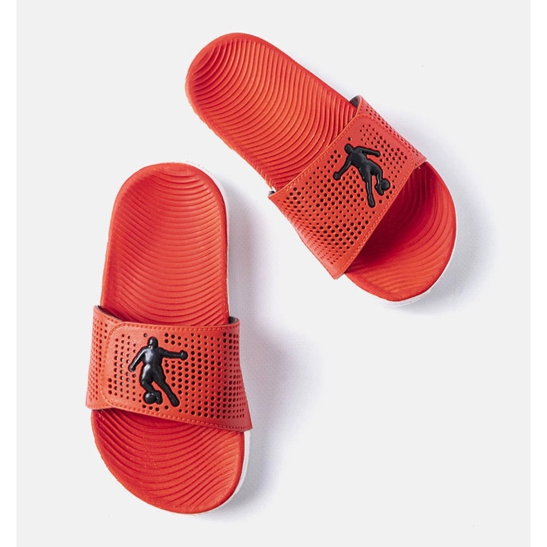 Zapatillas de goma rojas y blancas de Atenas rojo 1