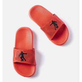 Zapatillas de casa de goma roja Atenas para niños rojo 2