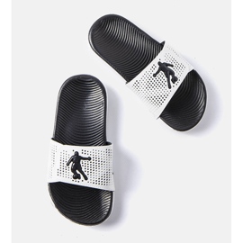 Zapatillas de goma blancas y negras de Atenas blanco 2
