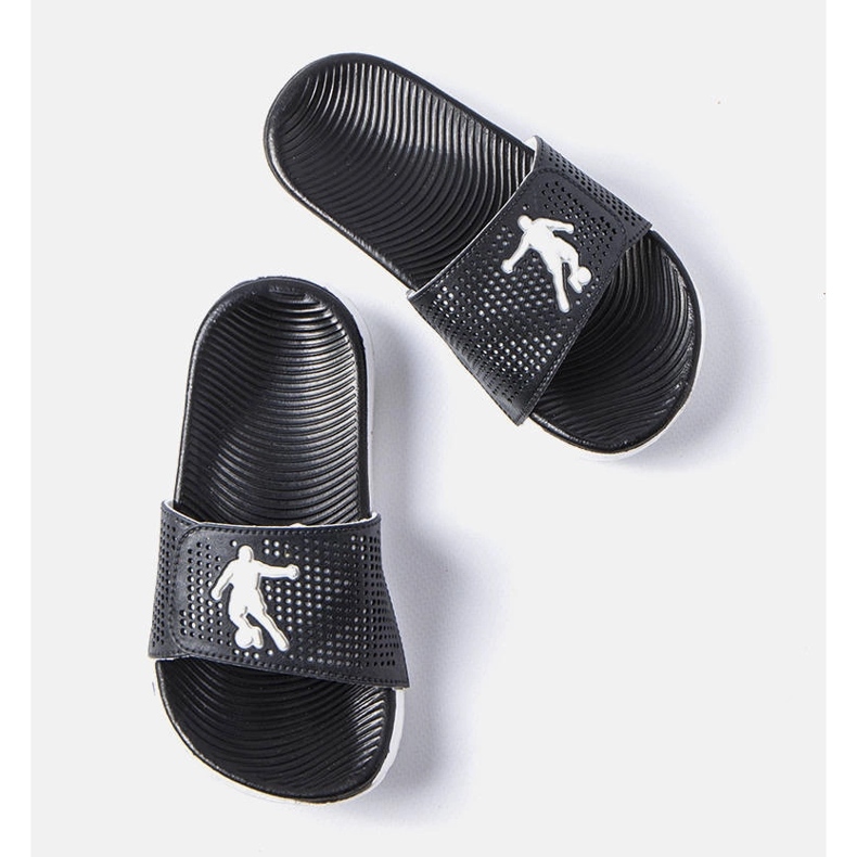 Zapatillas de goma blancas y negras de Atenas negro 1