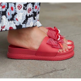 Chanclas rojas con lazo de Dido rojo 1 Chanclas rojas con lazo de Dido rojo 1