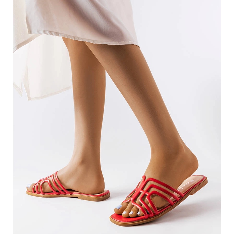 Babuchas Gandy de mujer rojas rojo 2