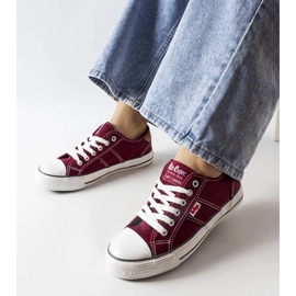 Zapatillas burdeos Lee Cooper LCW-22-31-0864L rojo 2