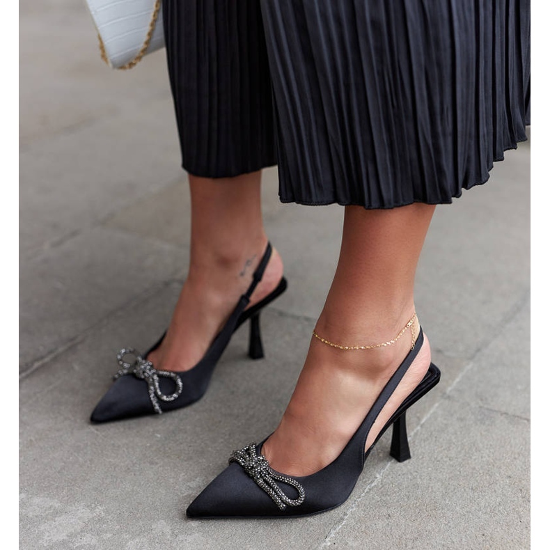 Sandalias negras de tacón con lazo de Didier negro 2 Sandalias negras de tacón con lazo de Didier negro 2