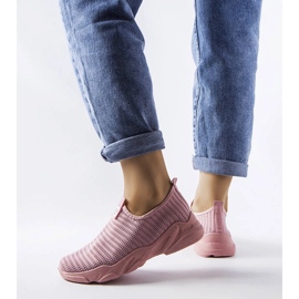 Zapatillas slip-on rosas de Azalee rosado 1