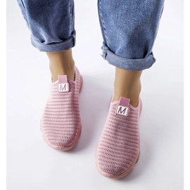 Zapatillas slip-on rosas de Azalee rosado 2