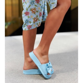 Chanclas azules con lazo de Servigliano 2