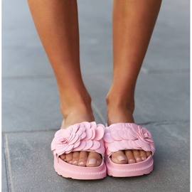 Pantuflas flor Paciano rosa rosado 2 Pantuflas flor Paciano rosa rosado 2