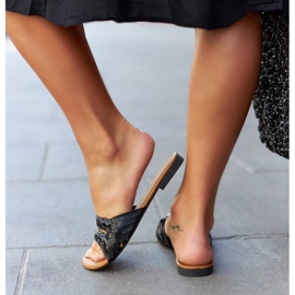 Inna Chanclas tejidas negras de Arcangela negro 1