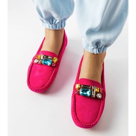 Mocasines rosas con suela de cuero de Bertrand rosado 2