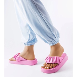 Chanclas rosa volantes rosado 2