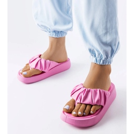 Chanclas rosa volantes rosado 1