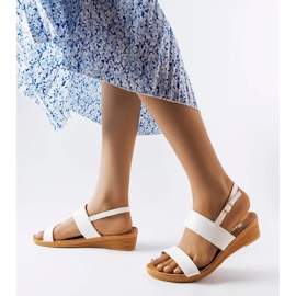 Sandalias de cuña blancas de Grottazzolina blanco 1