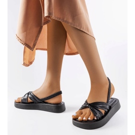Sandalias de plataforma negras de Montagna negro 1