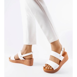Sandalias de cuña blancas de Pogibonsi blanco 1