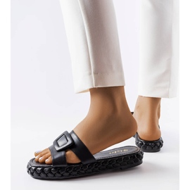 Sandalias de plataforma negras de Francesco. negro 2