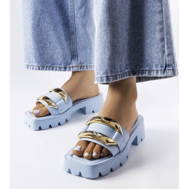 Chanclas azules con suela gruesa de Provinc 1