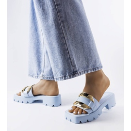 Chanclas azules con suela gruesa de Provinc 2